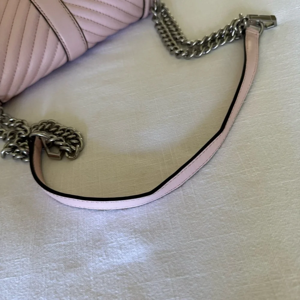 Rebecca Minkoff Chevron Love Crossbody Bag Vintage Pink
